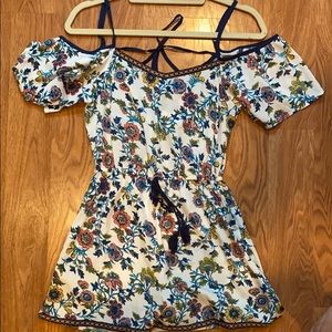 Cold shoulder romper
